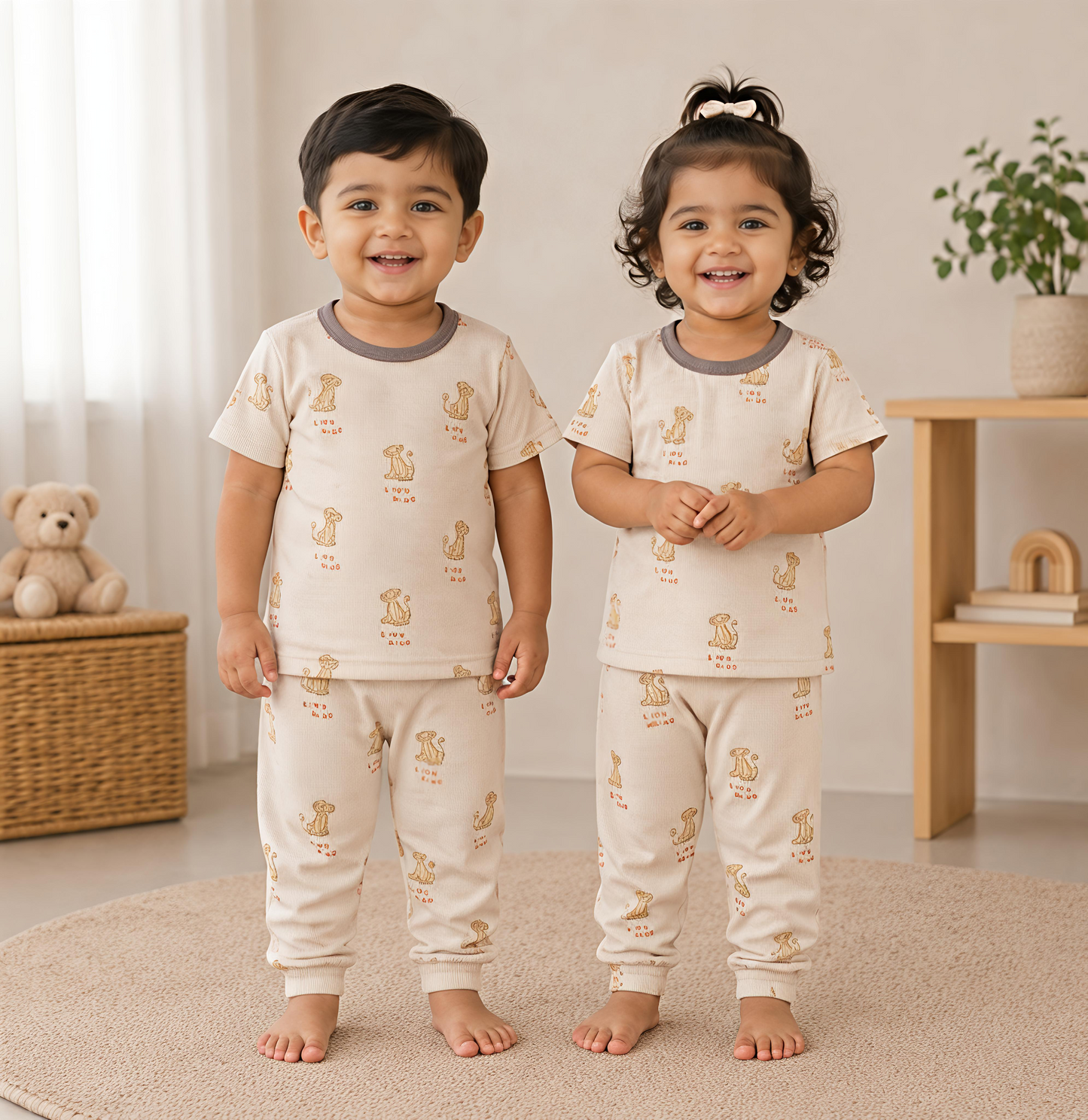 Little Lion Cotton Co-Ord Set for Kids