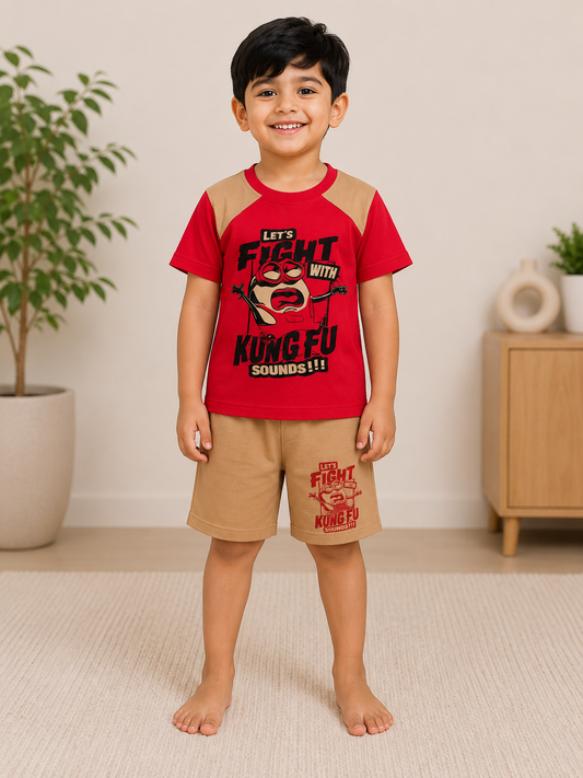 Kung Fu Hero T-Shirt & Shorts Set