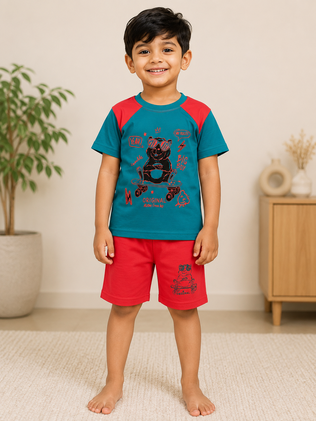 Big Boy Skate Graphic T-Shirt & Shorts Set