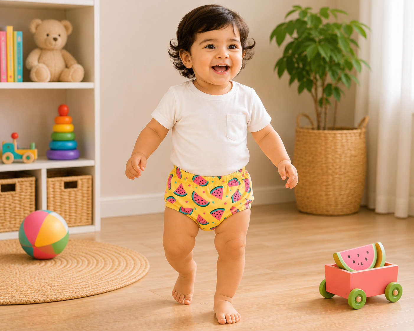 Watermelon Splash Print Padded Underwear - Comfort