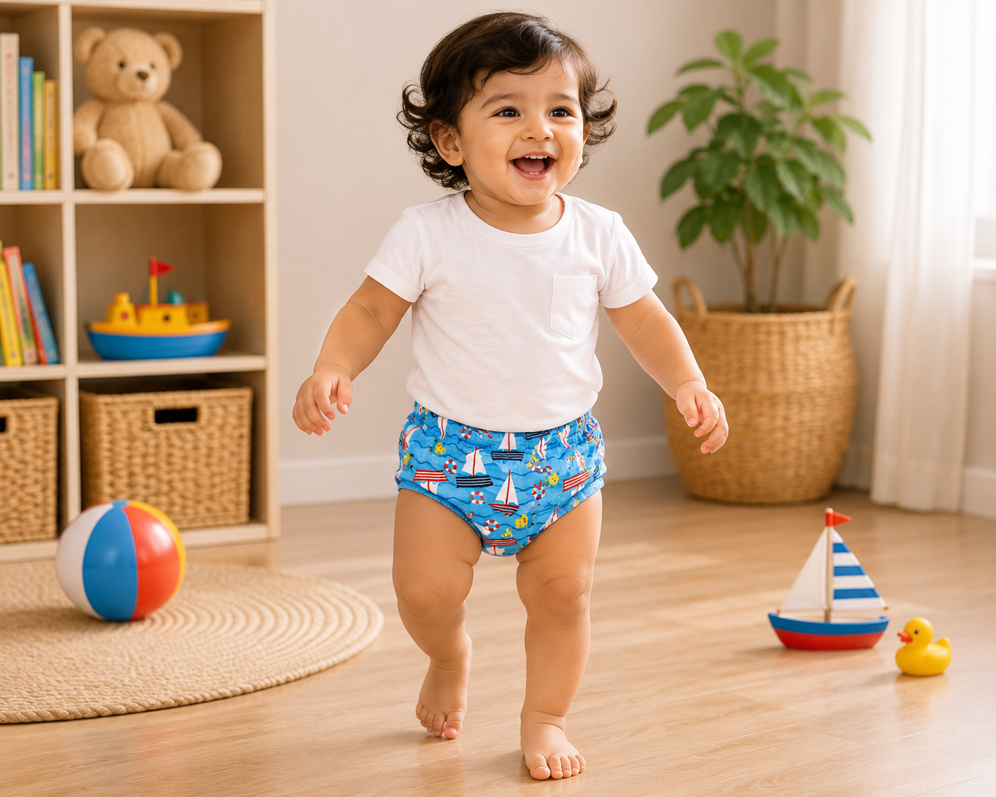Sailing Seas Print Padded Underwear - Comfort