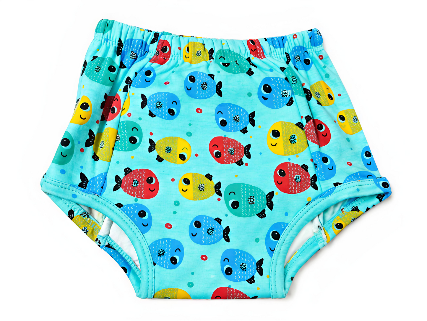 Colorful Fish Print Padded Underwear - Comfort