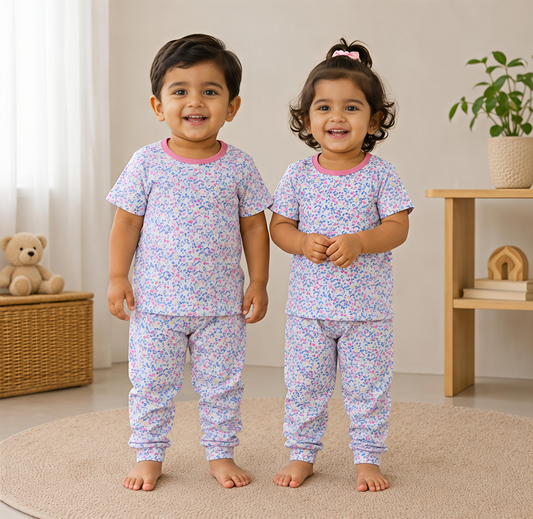 Mini Floral Cotton Co-Ord Set for Kids