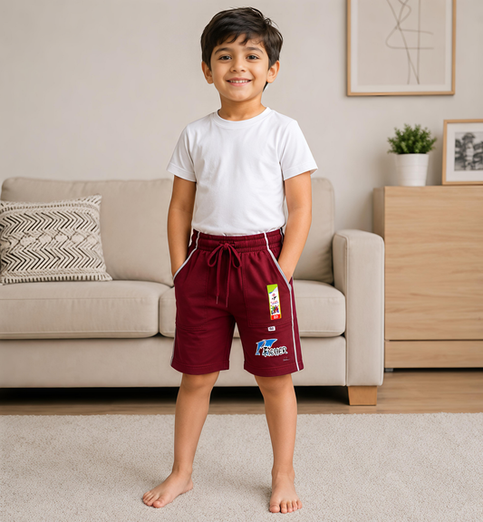 Boys Fisher Casual Trouser - Maroon
