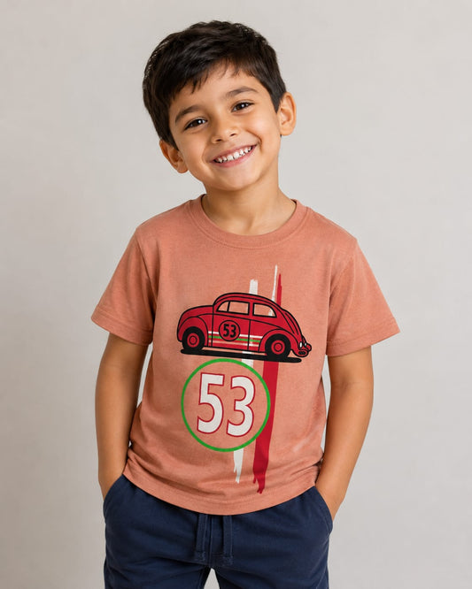 Boys Vintage Racing Car Graphic T-Shirt