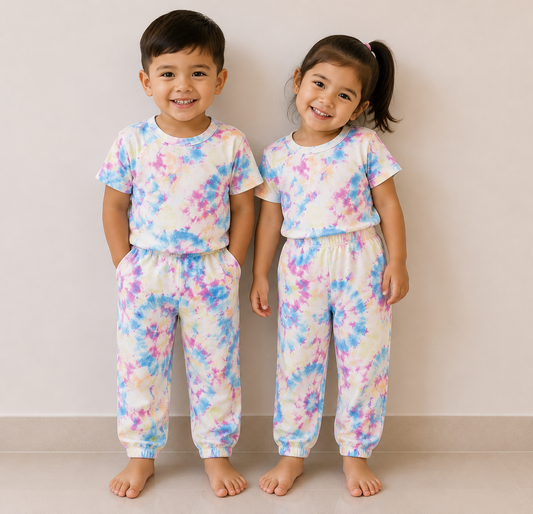 Kids Pastel Tie-Dye Co-Ord Set